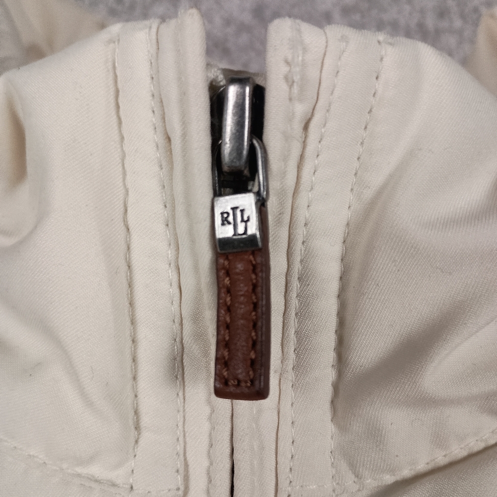 Lauren‎ Ralph Lauren Ivory Down Puffer Vest L Zip Quilted Core - Picture 3 of 7